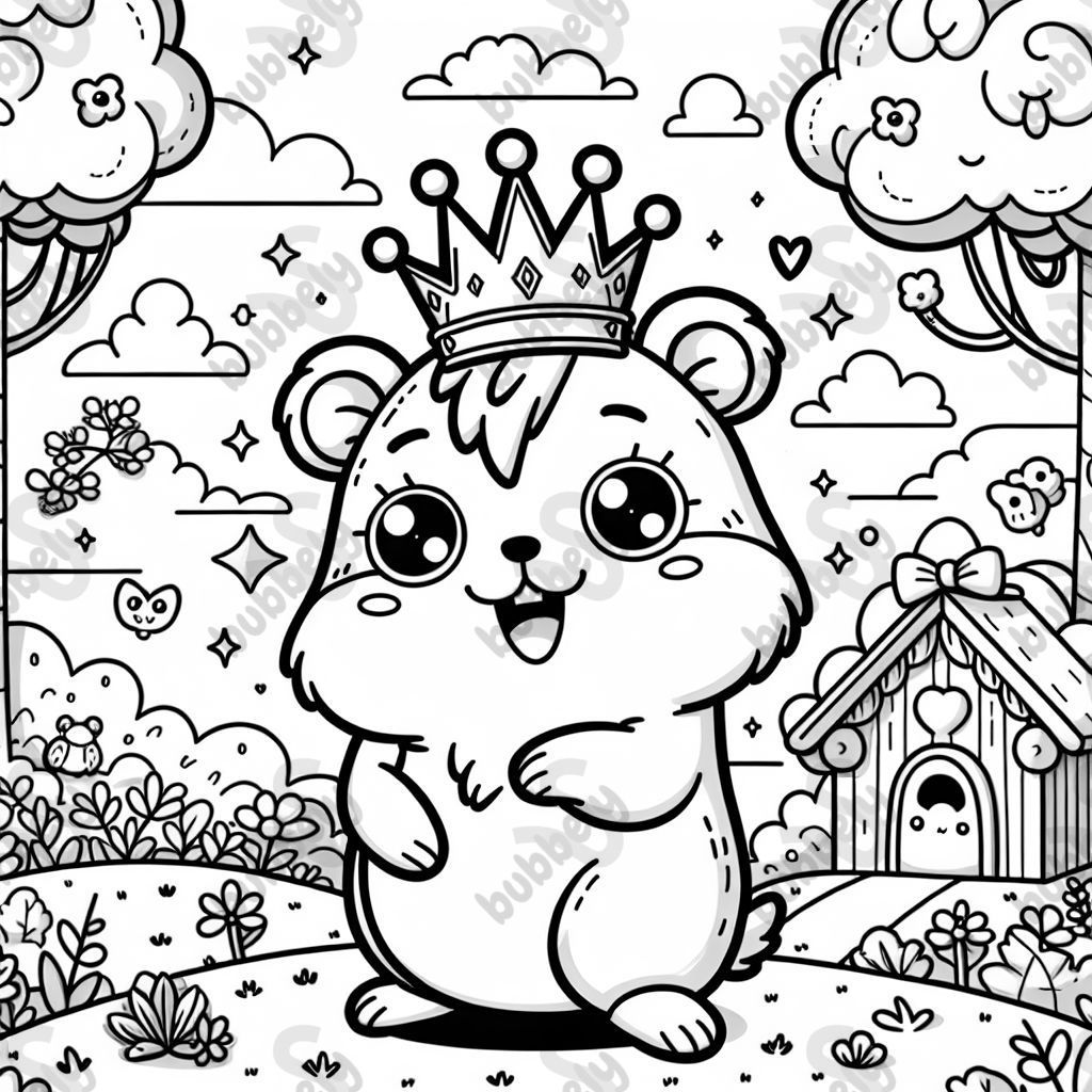 Hamster avec couronne