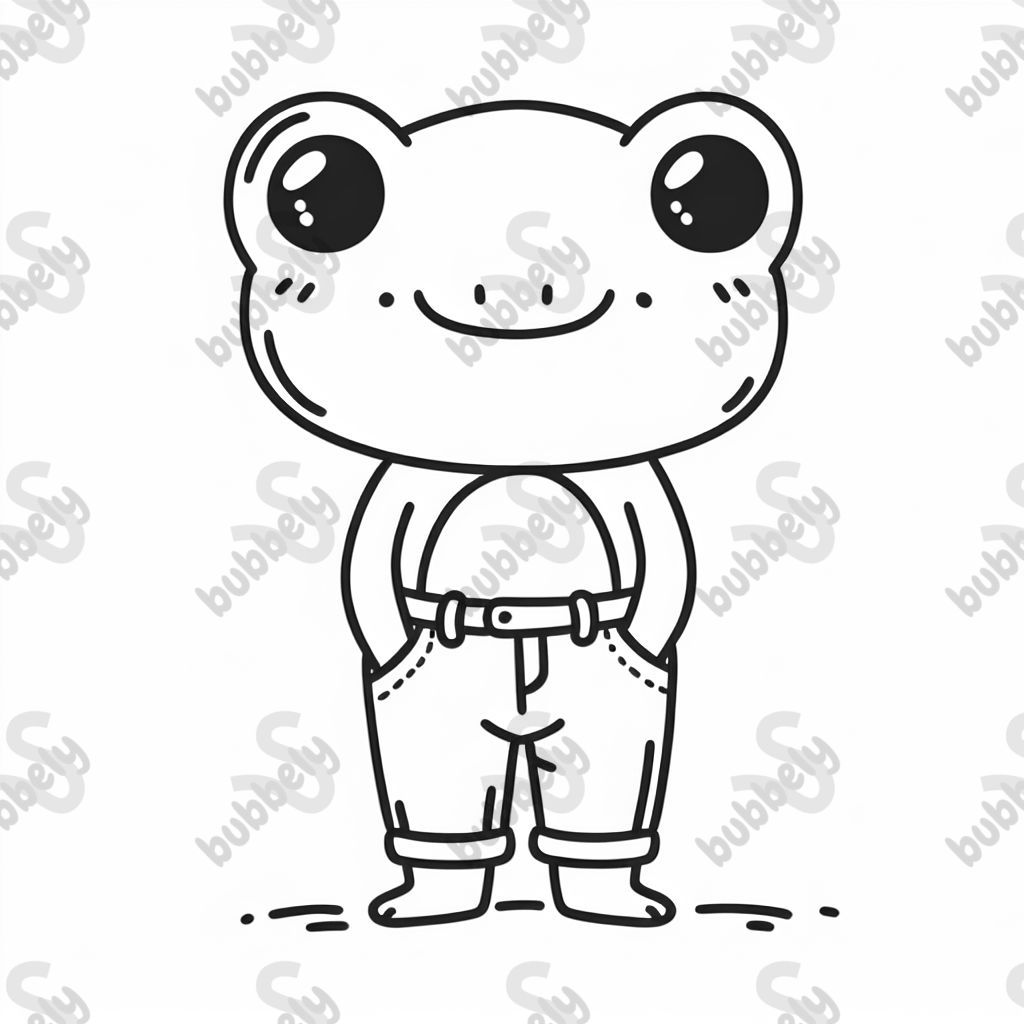 une grenouille avec un pantalon une grenouille avec un pantalon