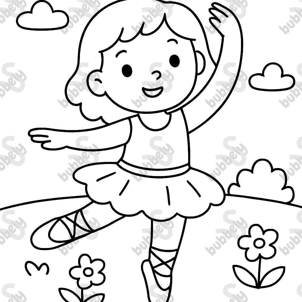 Une petite fille avec des cheveux ondulés à hauteur d'épaules dans un costume de ballet. Une petite fille avec des cheveux ondulés à hauteur d'épaules dans un costume de ballet.