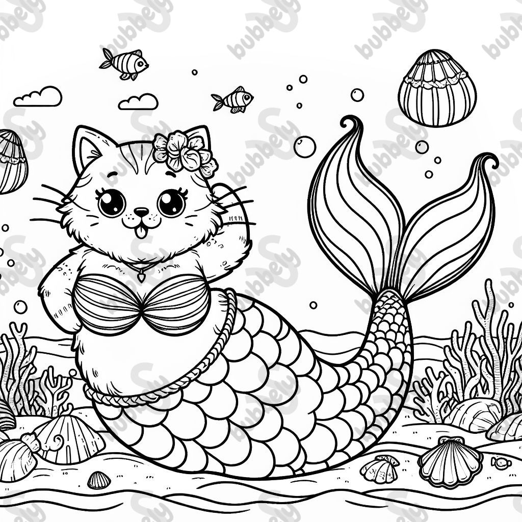 Super cute cat pretending she’s a mermaid