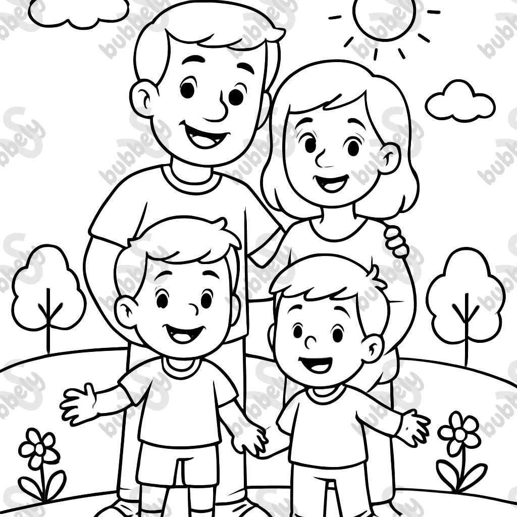 Familie mit 2 Söhnen Familie mit 2 Söhnen