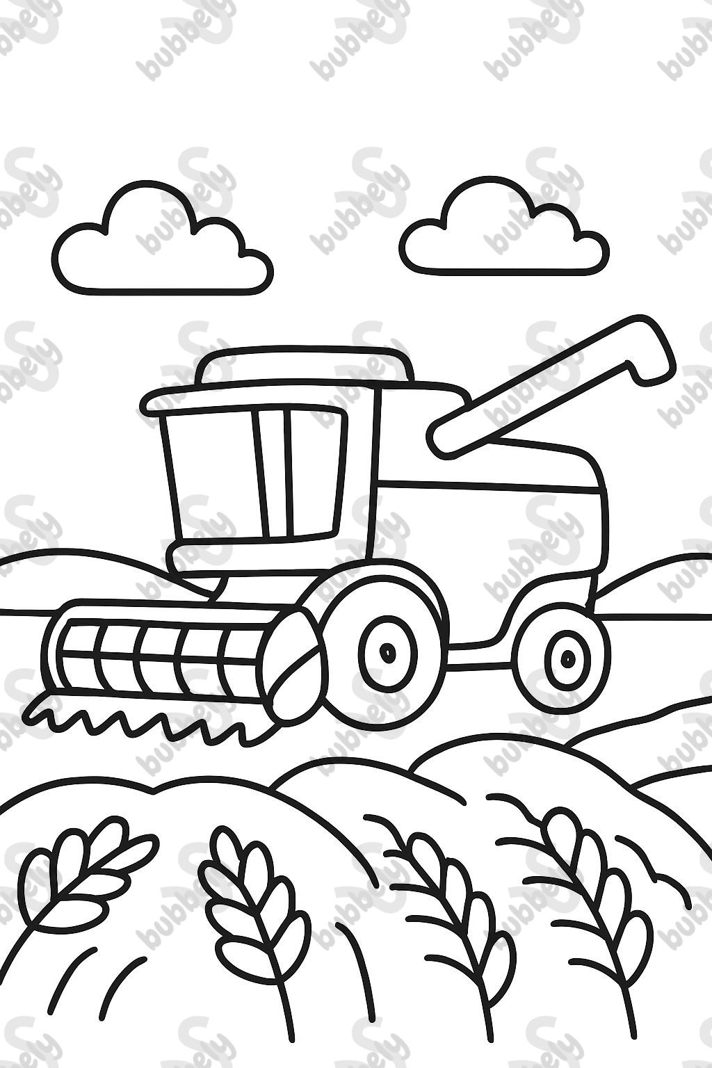 Cosechadora en el campo Cosechadora en el campo