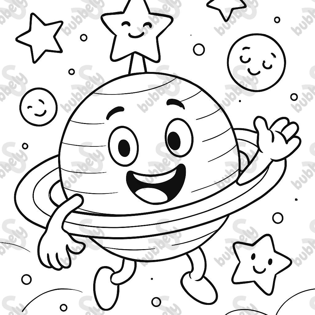 El planeta Saturno con una estrella encima El planeta Saturno con una estrella encima