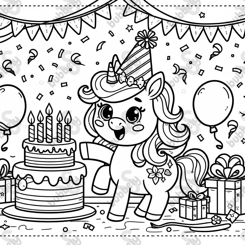 Fête d'anniversaire licorne