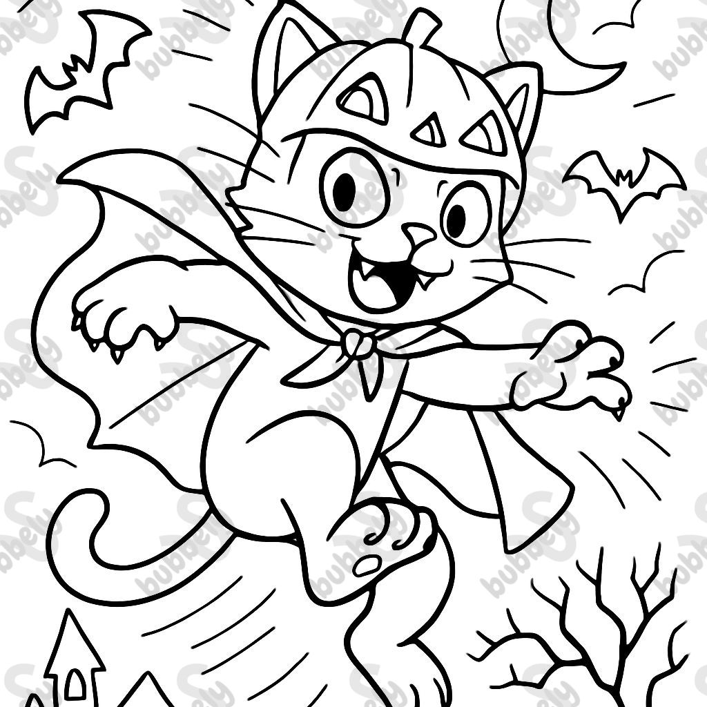 un gato de Halloween un gato de Halloween