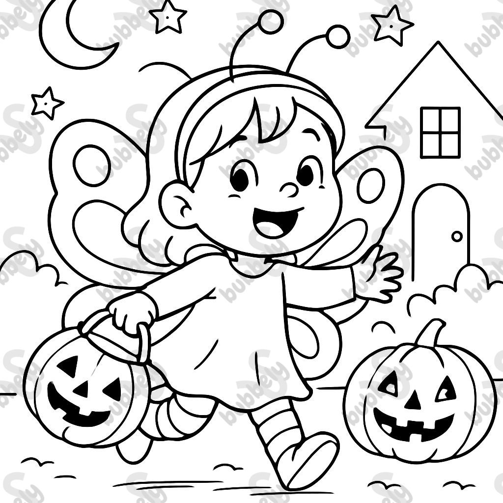 Fille de 2 ans déguisée en papillon pour Halloween Fille de 2 ans déguisée en papillon pour Halloween