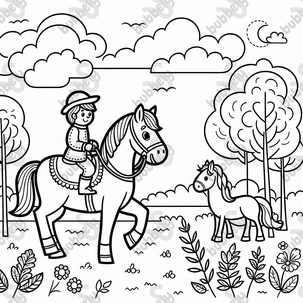 Un cheval et un cavalier