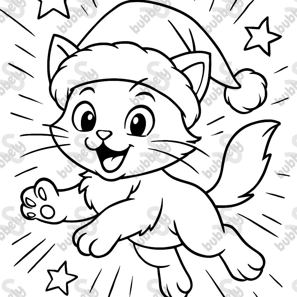 eine babykatze in einer wihnachtsmütze eine babykatze in einer wihnachtsmütze