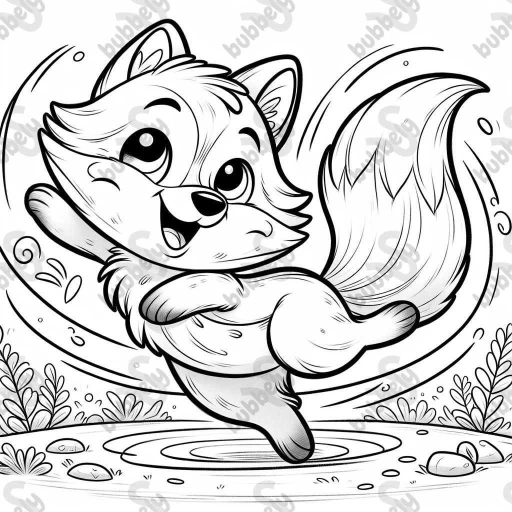 Ein Fuchs, der im Kreis dreht.