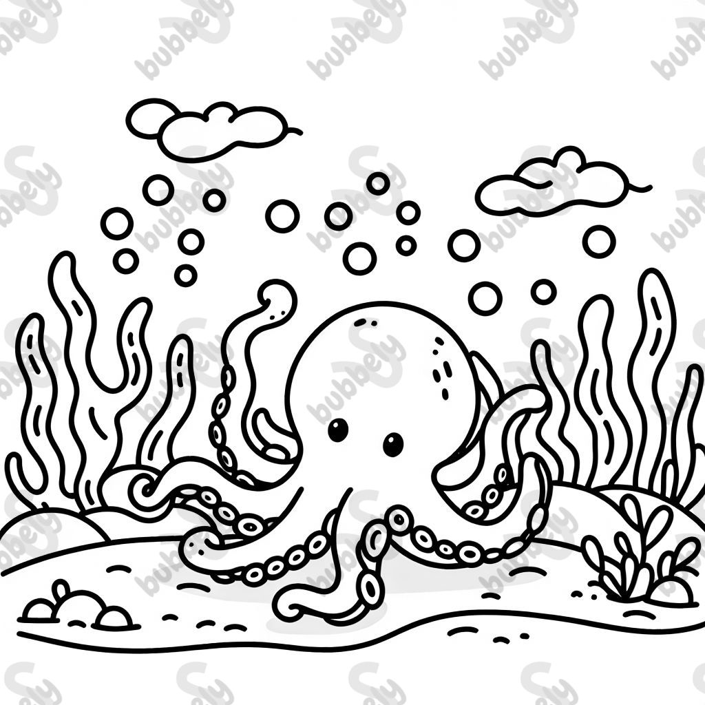 Oktopus unter dem Meer