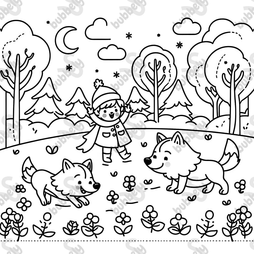 The three little wolves. The three little wolves.