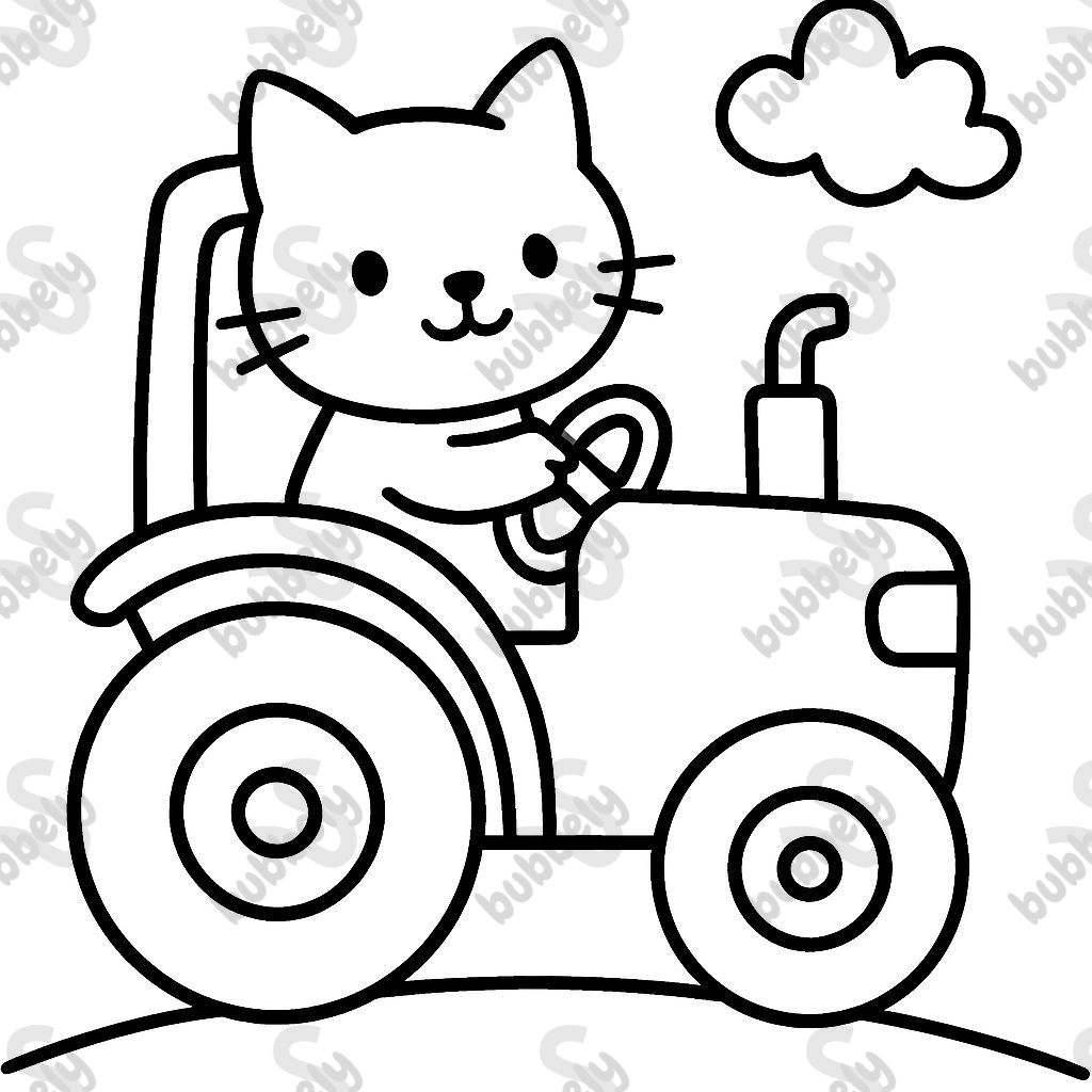 chat dans le tracteur chat dans le tracteur