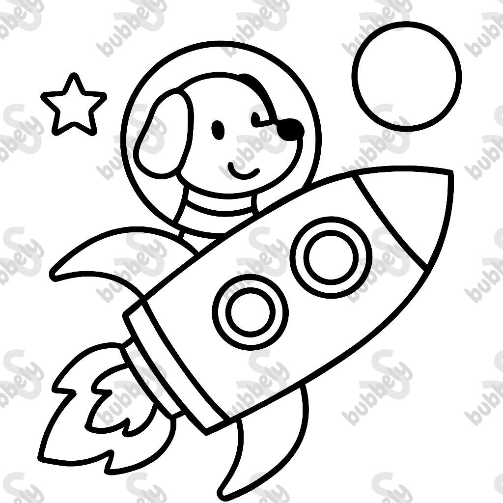 un perro como astronauta en un cohete un perro como astronauta en un cohete