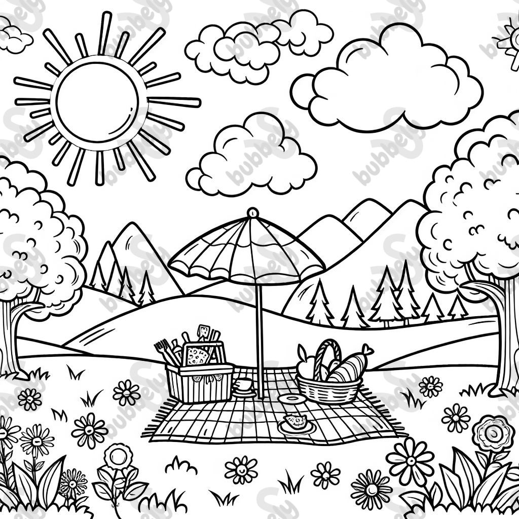 un pique-nique ensoleillé un pique-nique ensoleillé