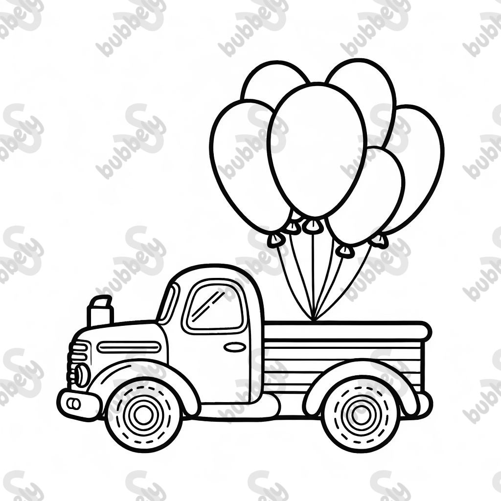 A balloon shaped like a truck. A balloon shaped like a truck.