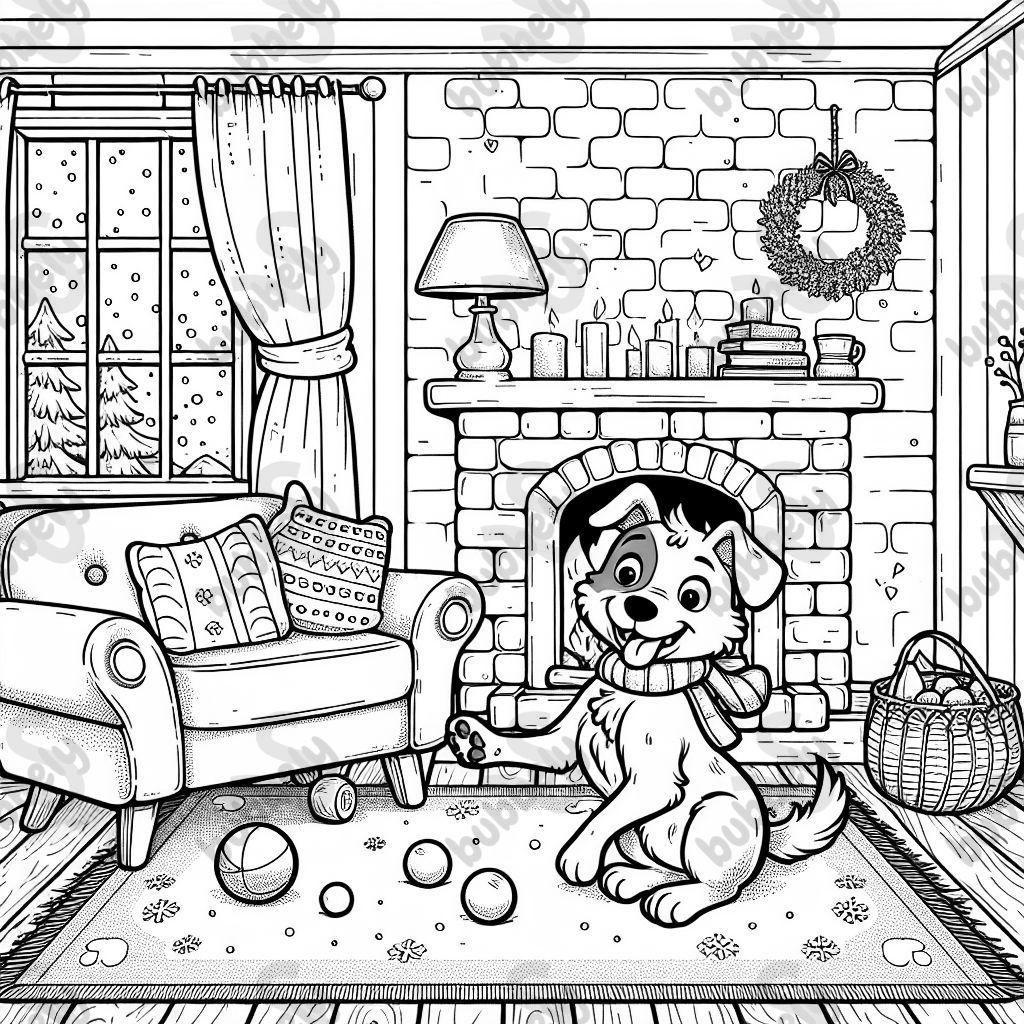 Chambre confortable avec un chien Chambre confortable avec un chien