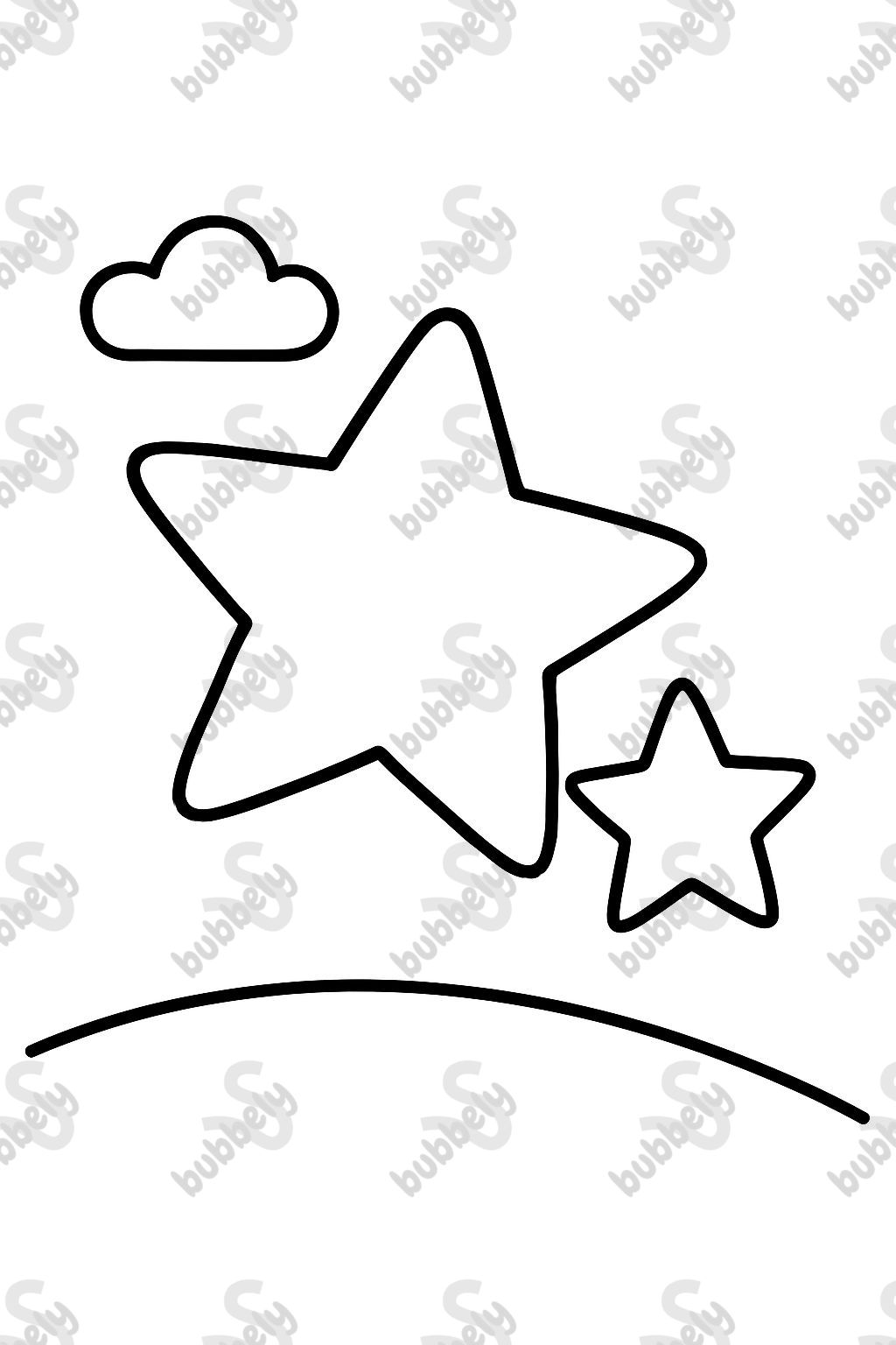 una estrella grande y una estrella de tamaño mediano una estrella grande y una estrella de tamaño mediano