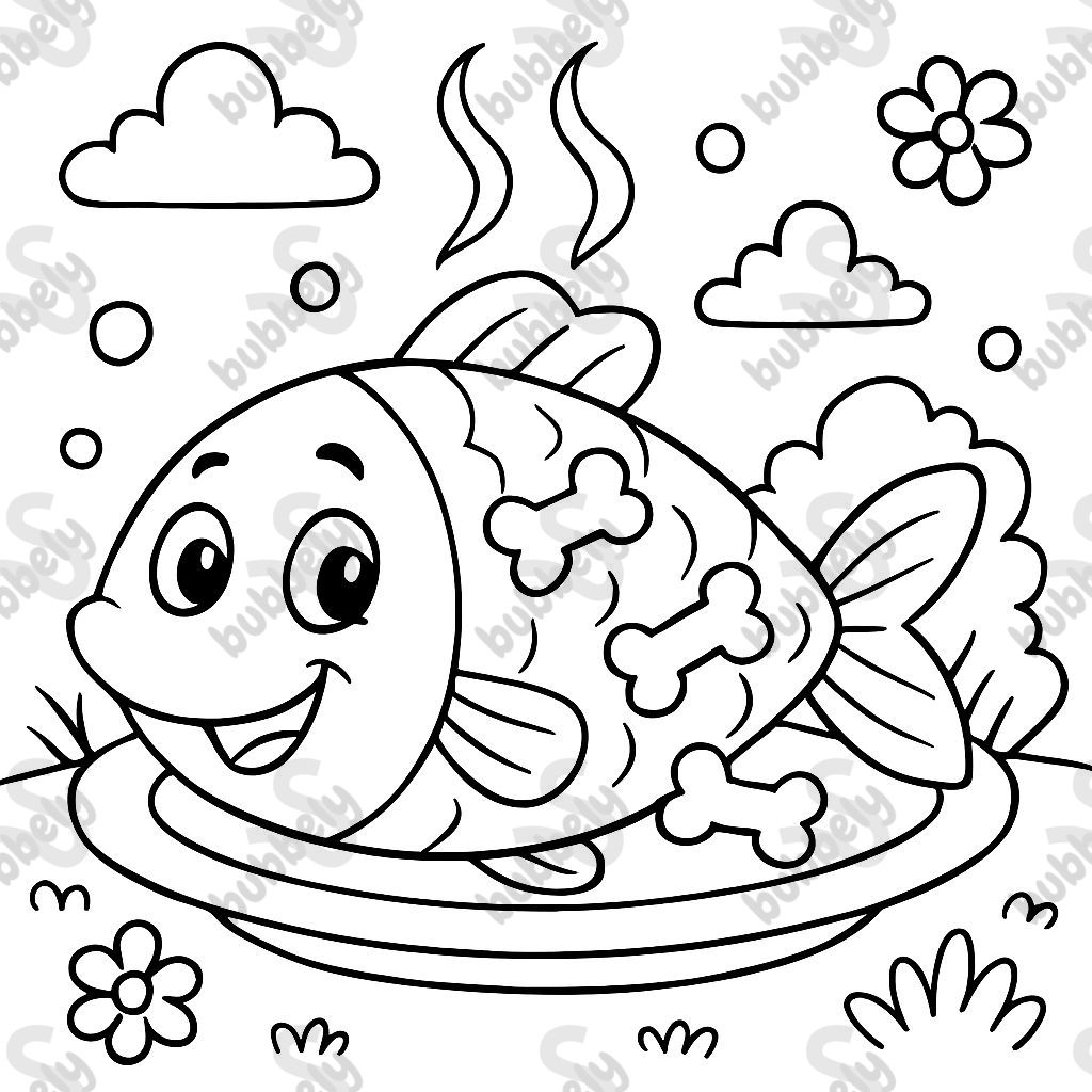 Una imagen de pescado cocido con golosinas para perros encima. Una imagen de pescado cocido con golosinas para perros encima.