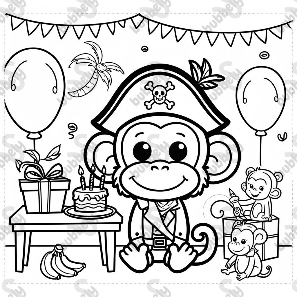Eine Affen Piraten Geburtstagsfeier