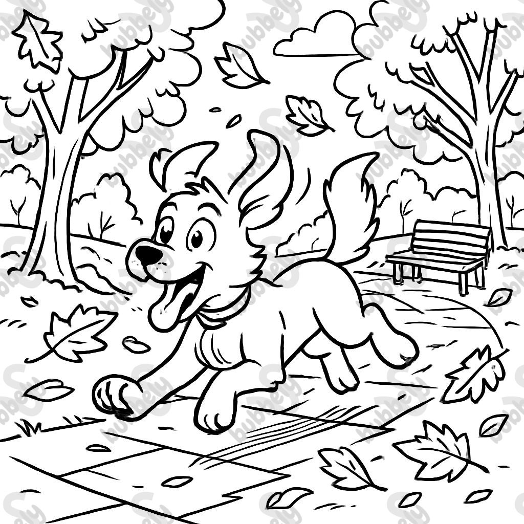 Herbstlandschaft, Park, getigerte Hast, keine Menschen Herbstlandschaft, Park, getigerte Hast, keine Menschen