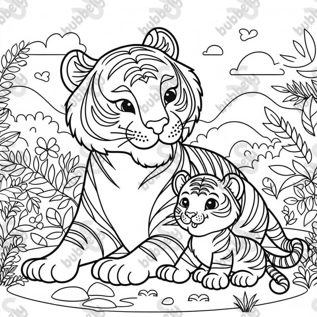 tigre con tigrecito tigre con tigrecito