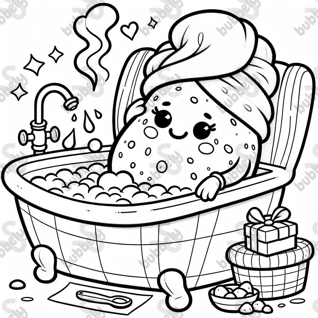 Kartoffel mit einem heißen Handtuch im Gesicht zur Entspannung Kartoffel mit einem heißen Handtuch im Gesicht zur Entspannung