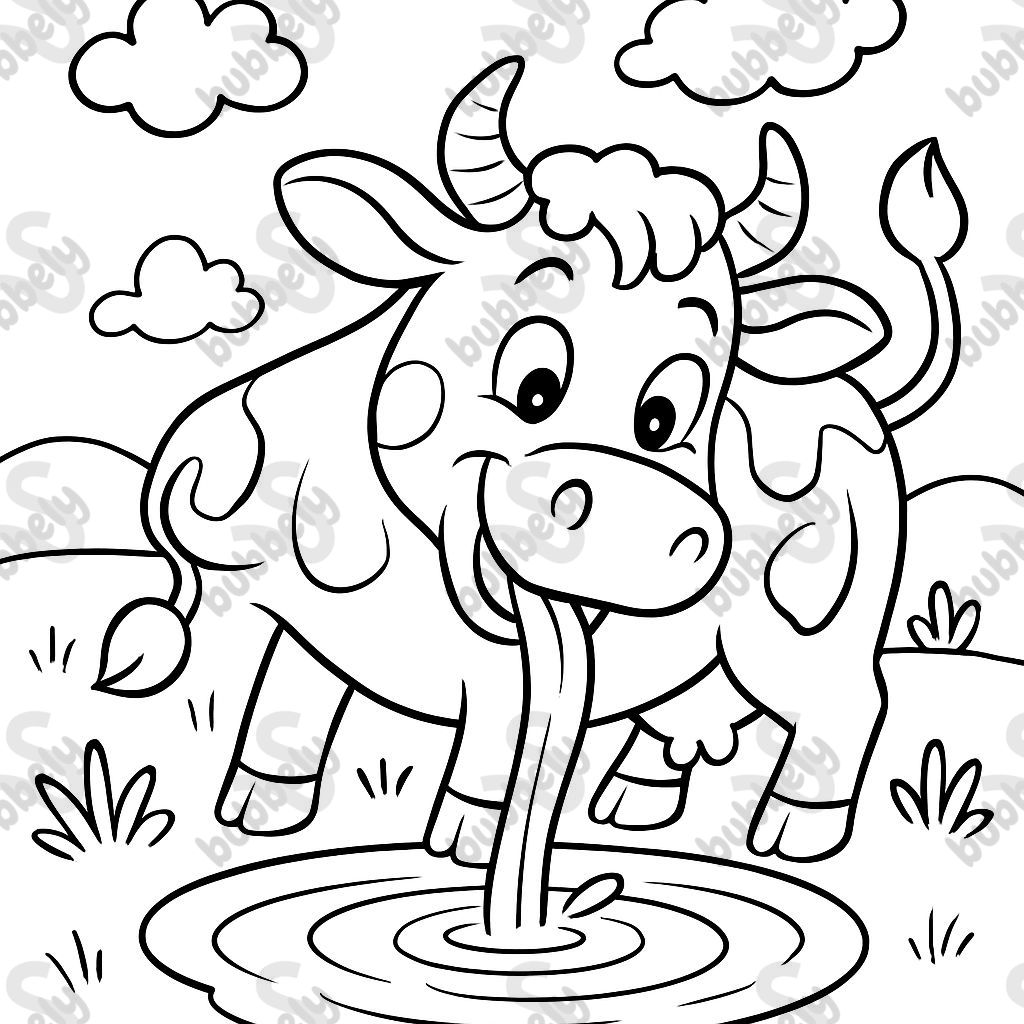 una vaca que bebe una vaca que bebe