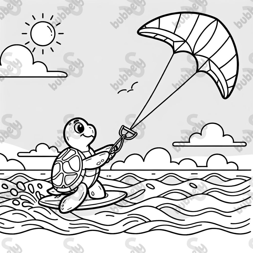 Turtle kitesurfing Turtle kitesurfing