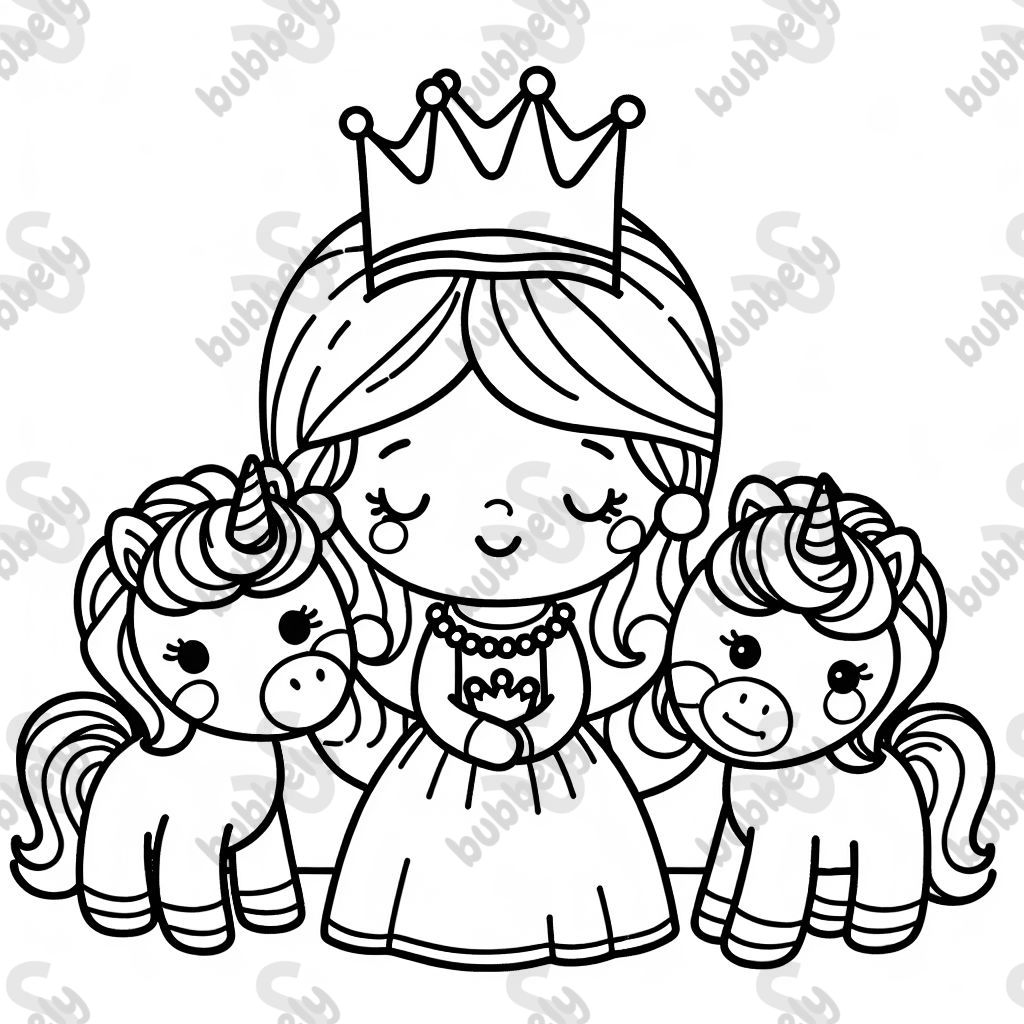 Reina con ponis Reina con ponis