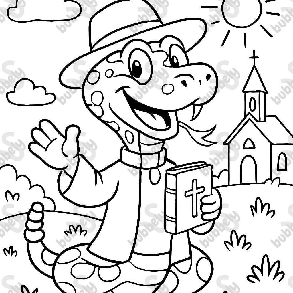 Révérend avec une tête de serpent à sonnette Révérend avec une tête de serpent à sonnette