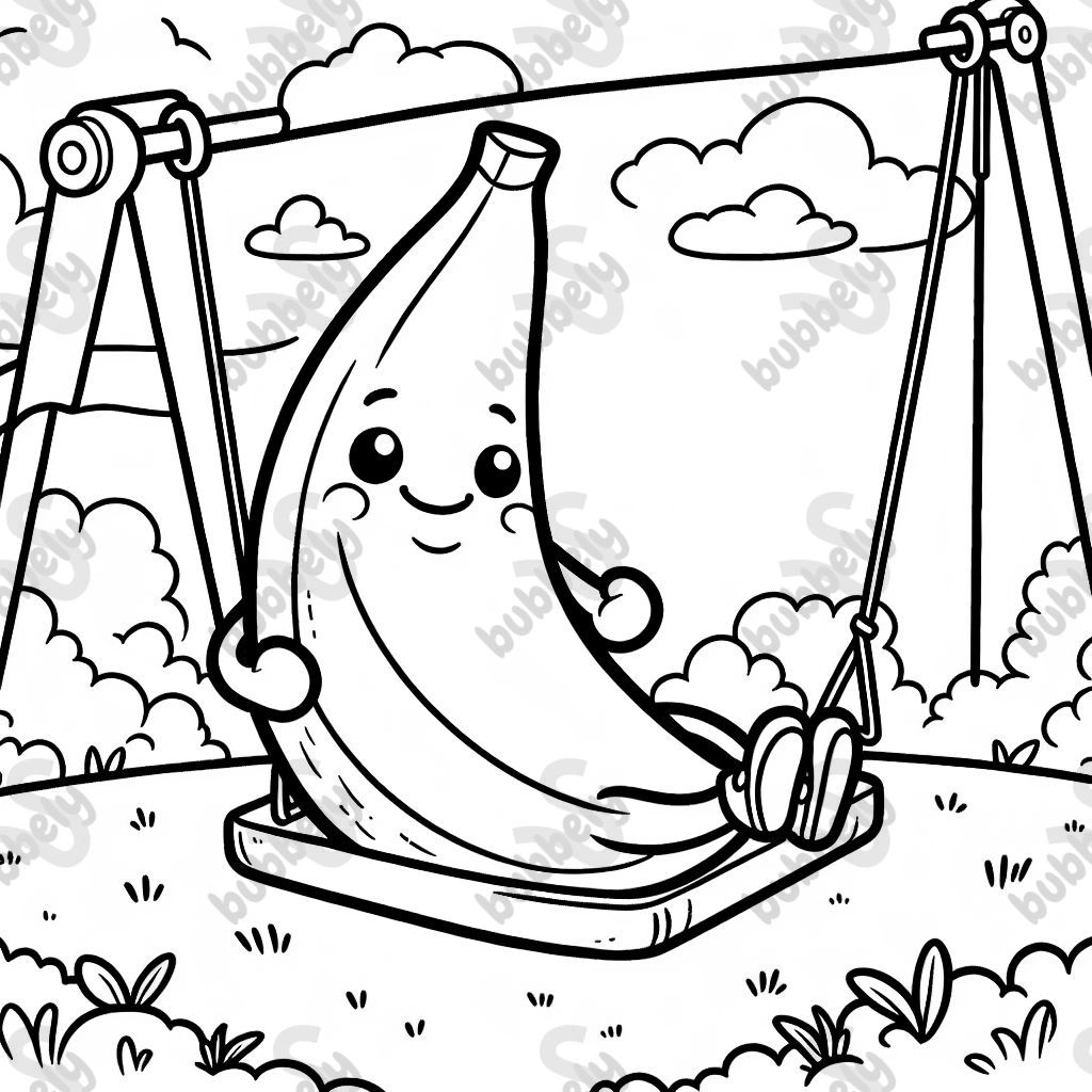 A banana on a swing
