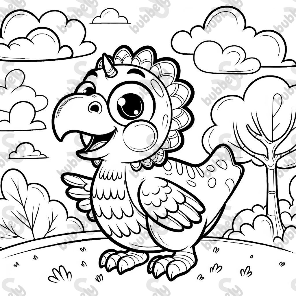 Ein Vogel mit einem triceratopse-förmigen Schnabel Ein Vogel mit einem triceratopse-förmigen Schnabel