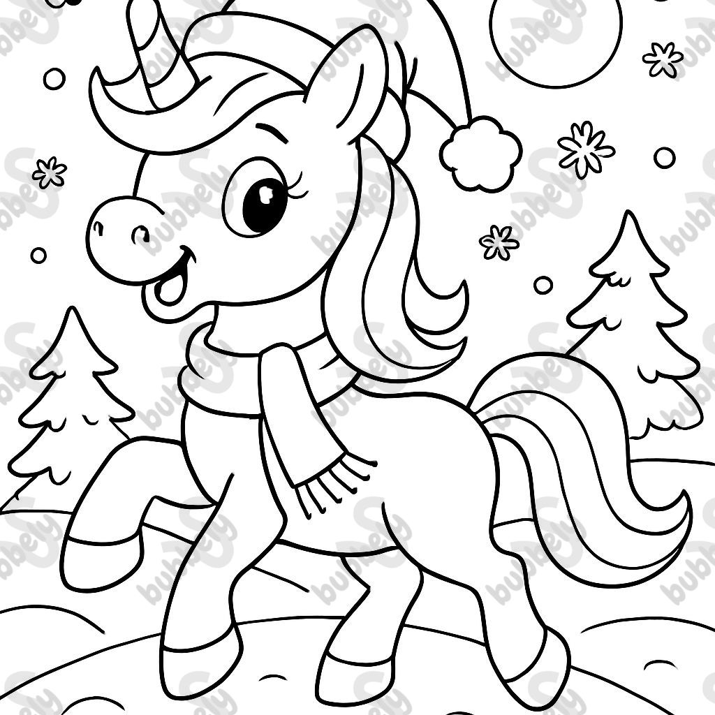 un unicornio navideño que lleva un gorro de santa un unicornio navideño que lleva un gorro de santa