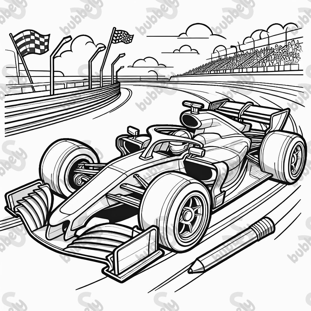 Un coche de carreras realista Un coche de carreras realista