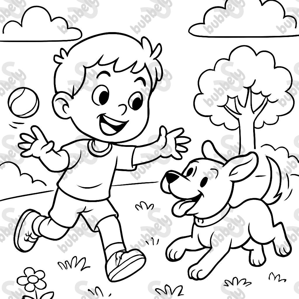 Child playing with a playful dog as friends. Child playing with a playful dog as friends.