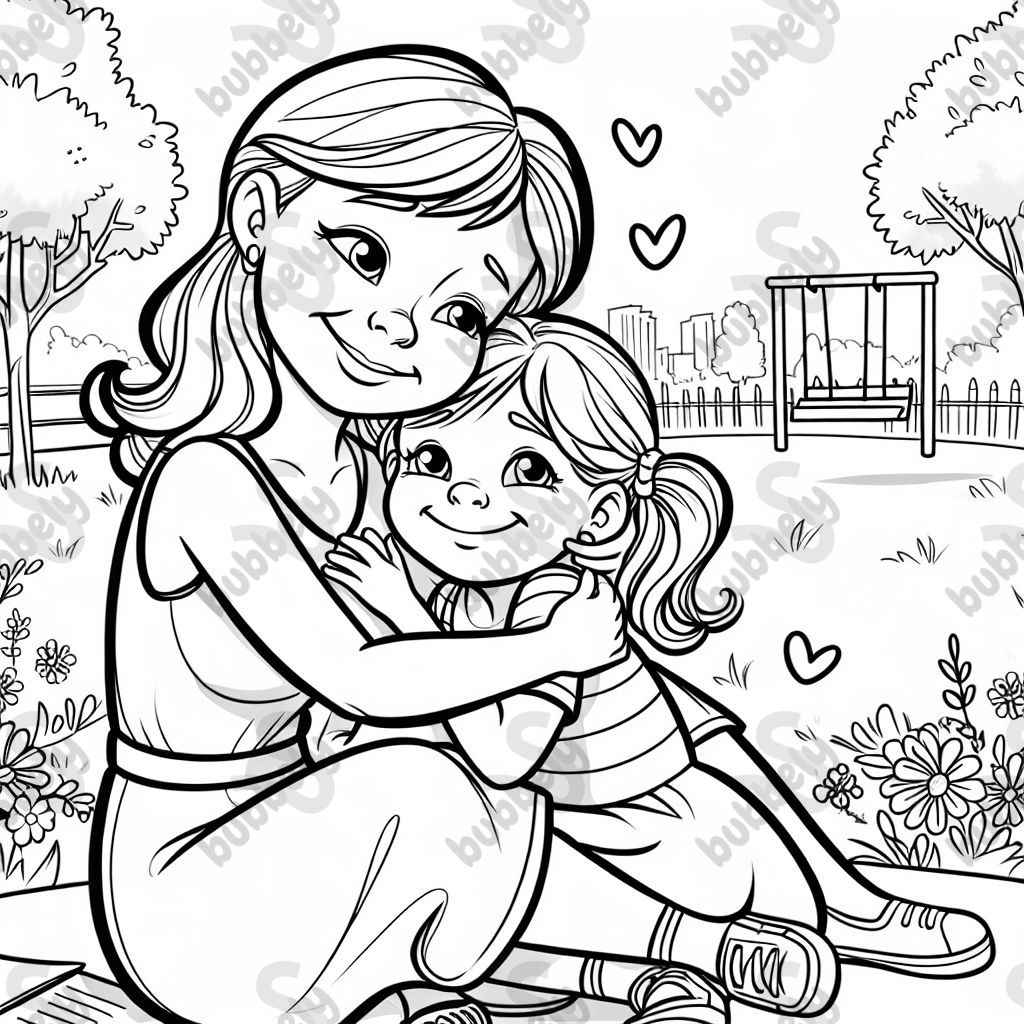 9 jähriges blondes mädchen kuschelt mit Mama 9 jähriges blondes mädchen kuschelt mit Mama