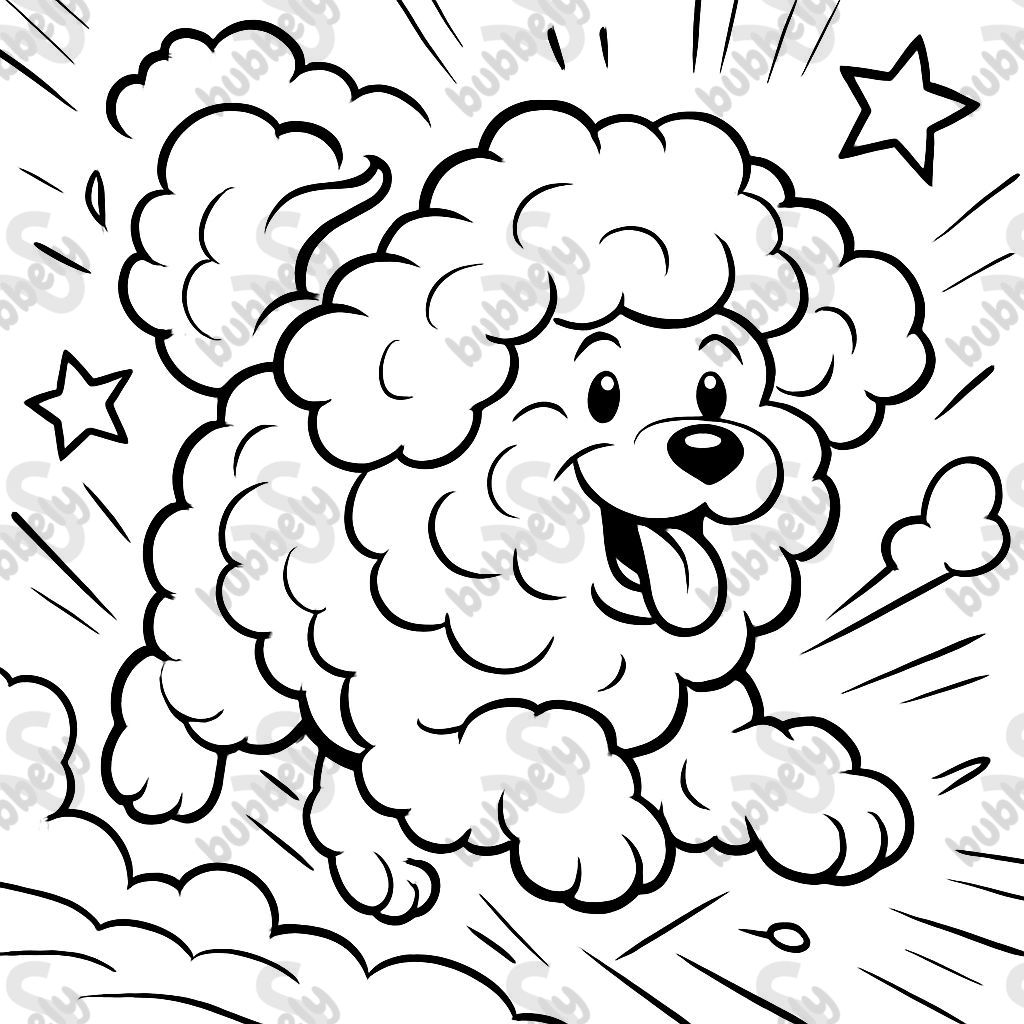 Ein großer, flauschiger Hund mit Zuckerwatte-Fell Ein großer, flauschiger Hund mit Zuckerwatte-Fell