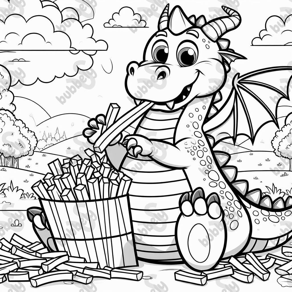 blauer drache pommes