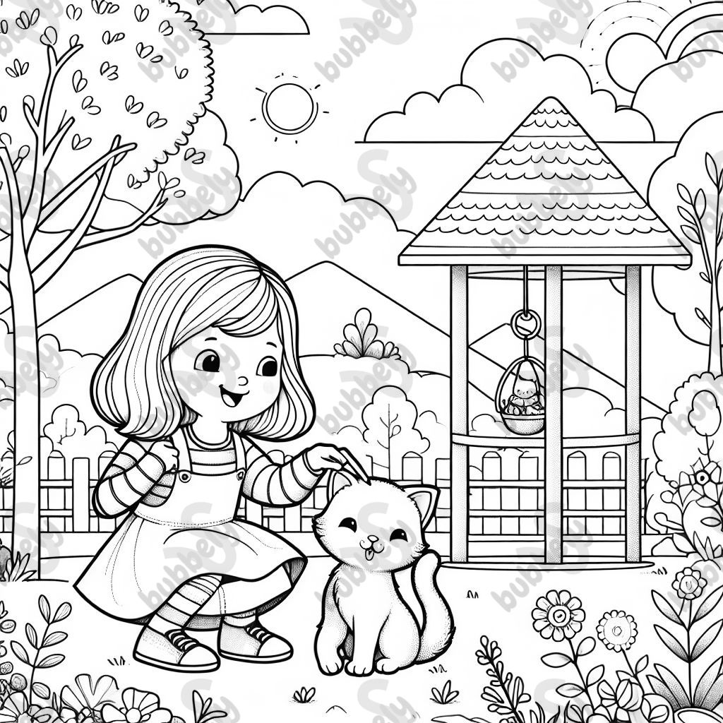 petite fille chaton petite fille chaton