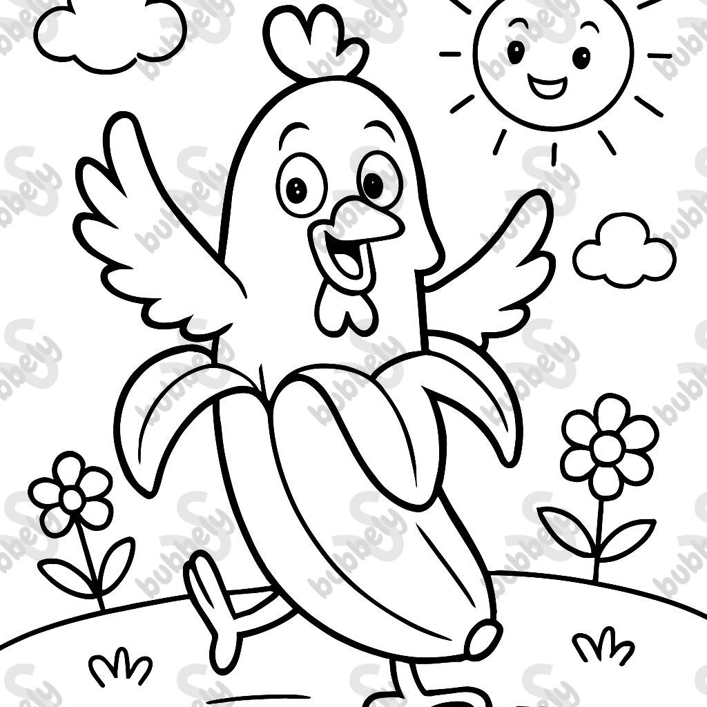 Combinaison de poulet et de banane Combinaison de poulet et de banane