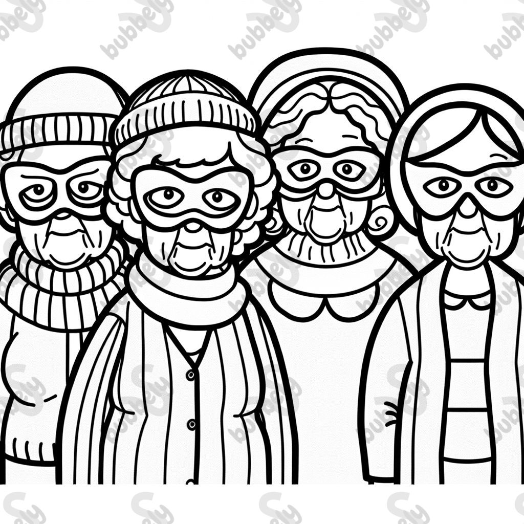 4 abuelas como ladrones enmascarados 4 abuelas como ladrones enmascarados