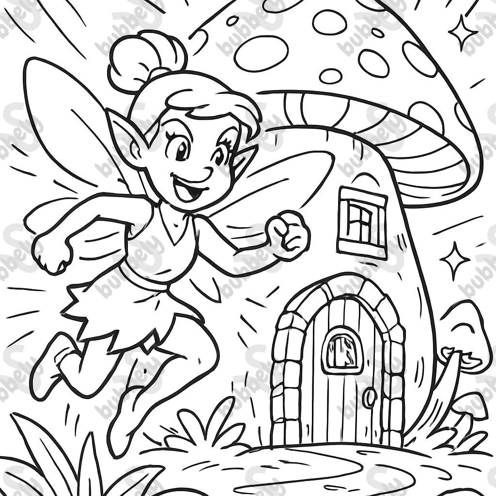 Detailed fairy house in mushroom Detailed fairy house in mushroom