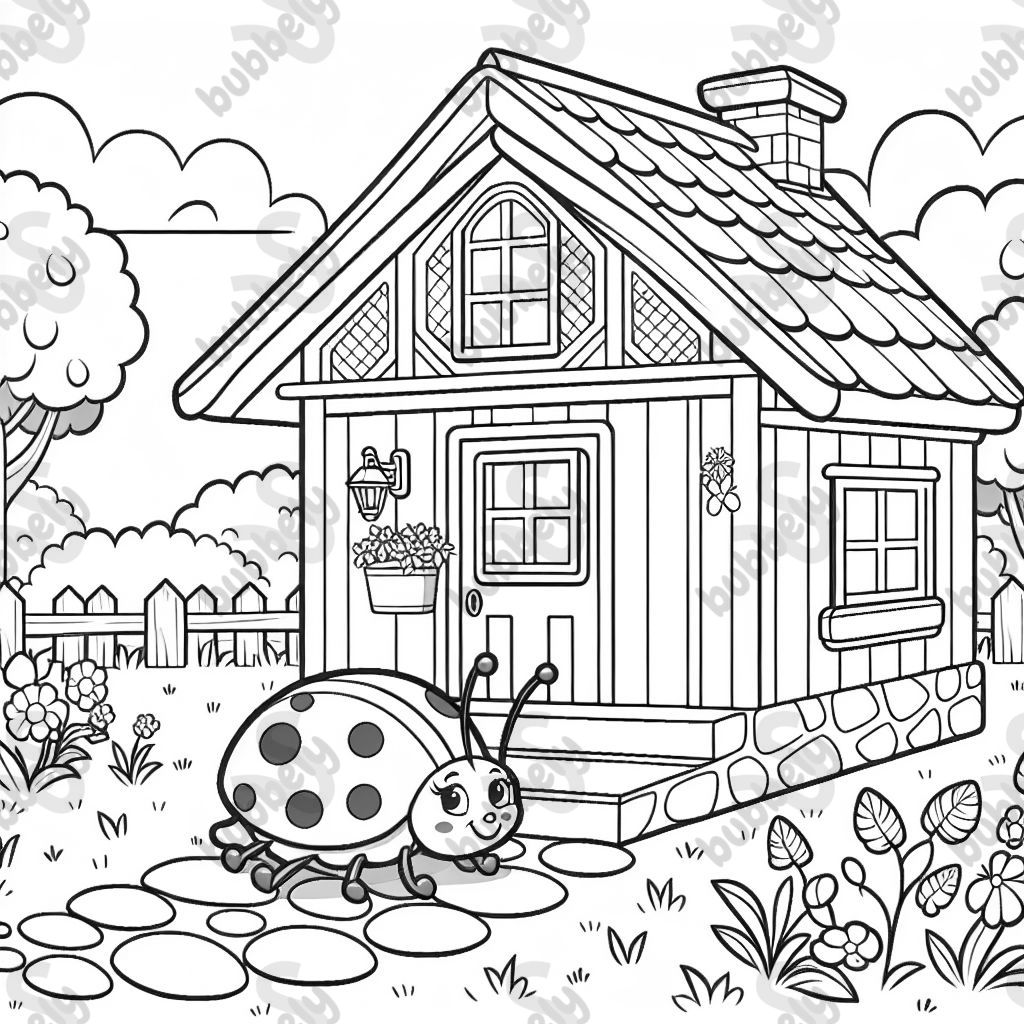 Ladybug going into a house Ladybug going into a house