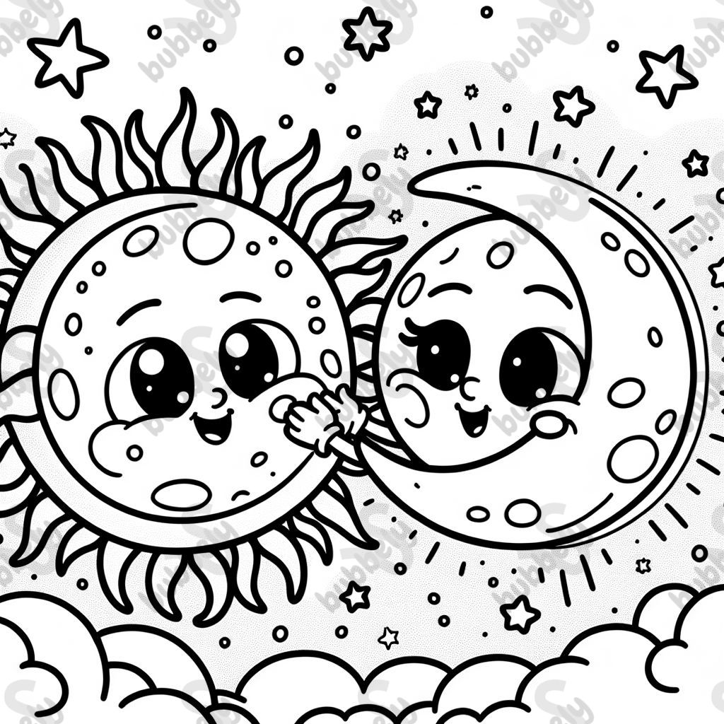 The sun and the moon are friends. The sun and the moon are friends.