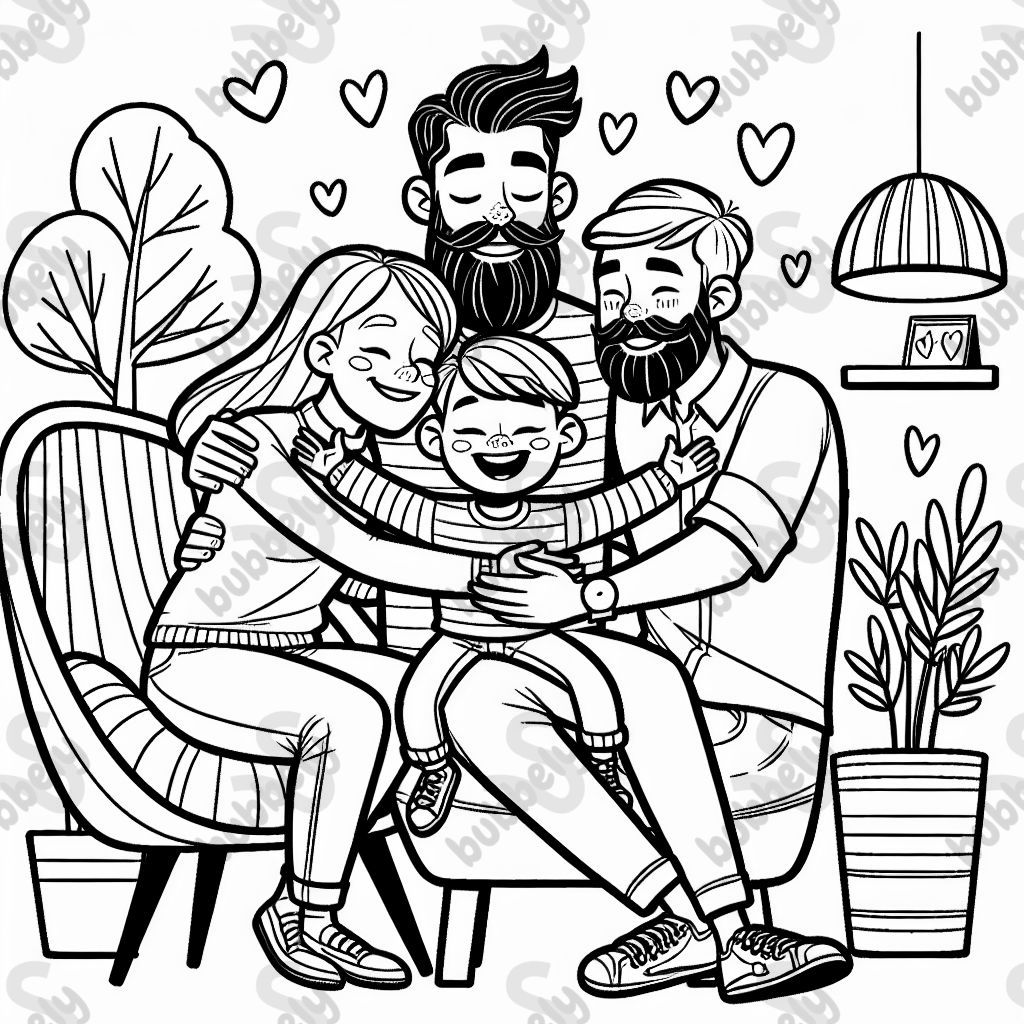 une fille adulte avec un grand homme aux longs cheveux et un homme de taille moyenne avec un chignon en train de câliner une fille adulte avec un grand homme aux longs cheveux et un homme de taille moyenne avec un chignon en train de câliner