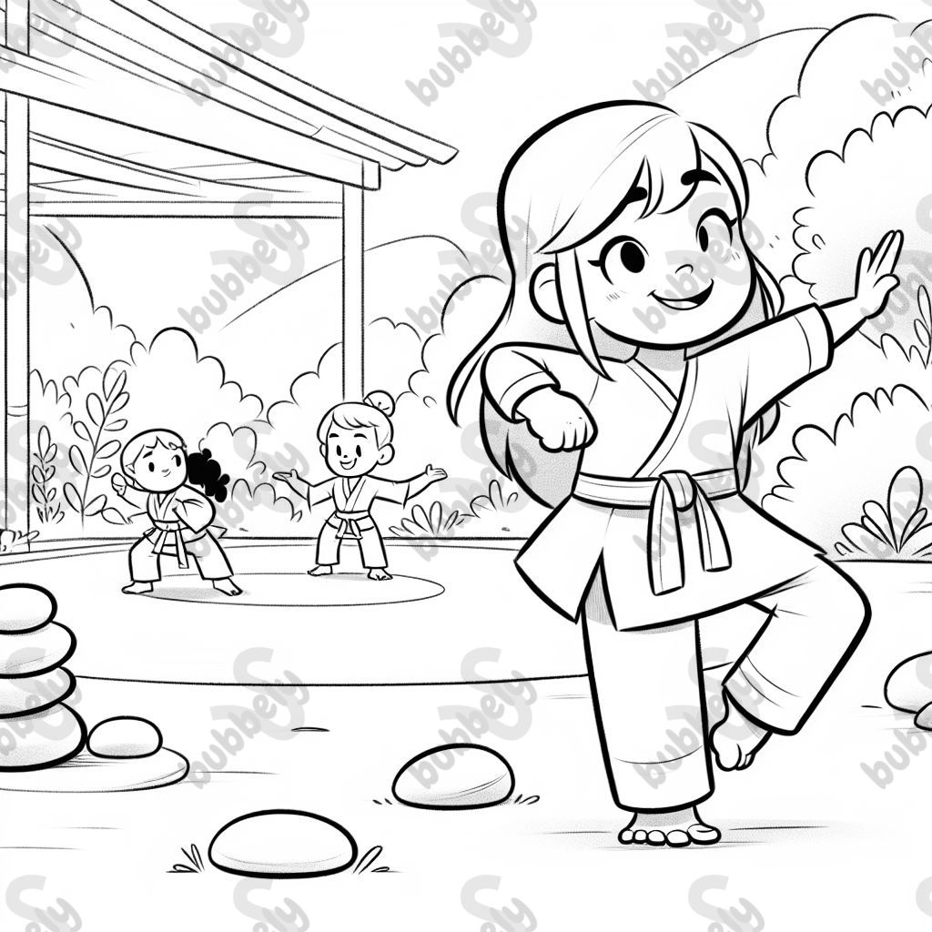 Ein Mädchen im Kampfsport Ein Mädchen im Kampfsport