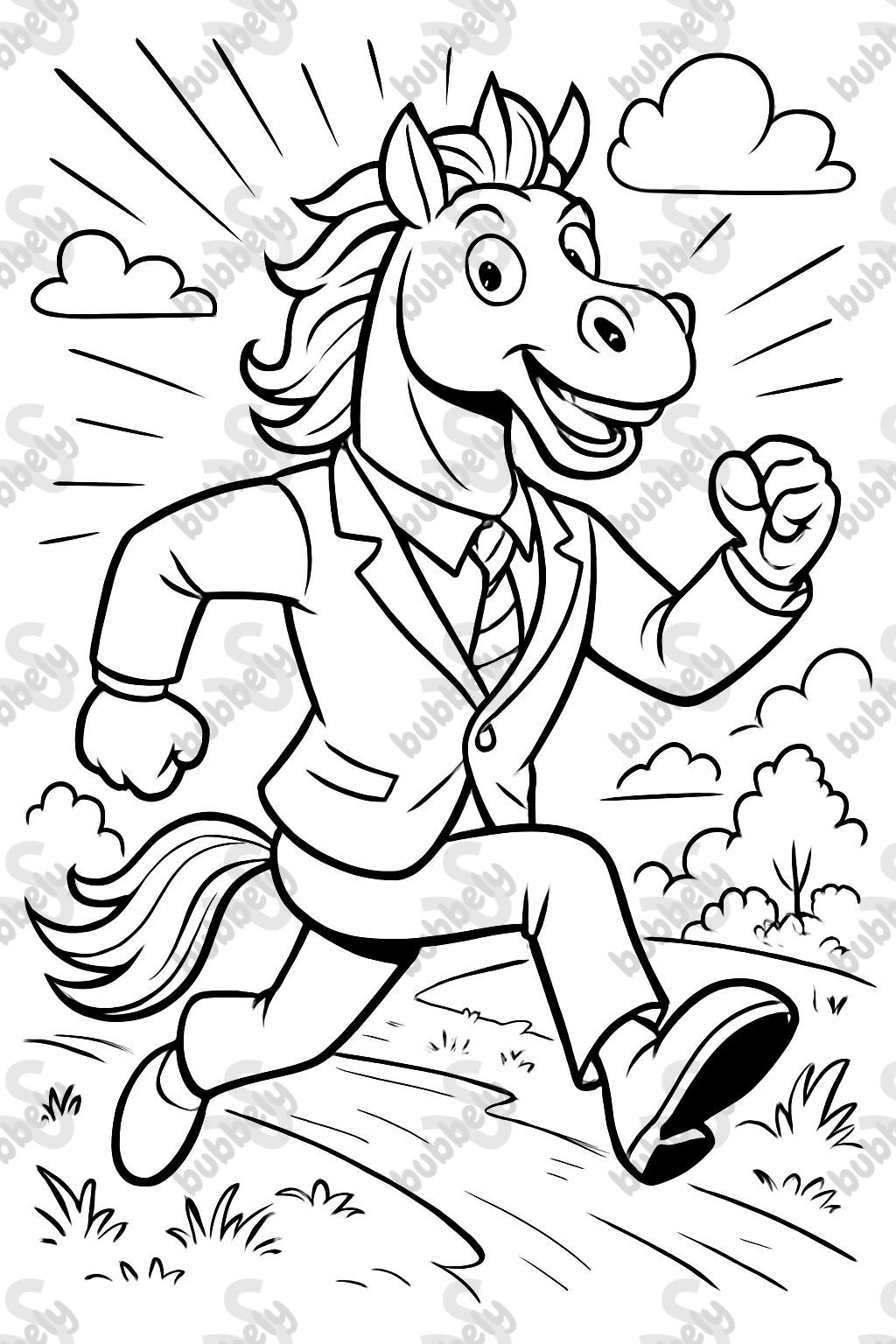 A horse in a suit A horse in a suit