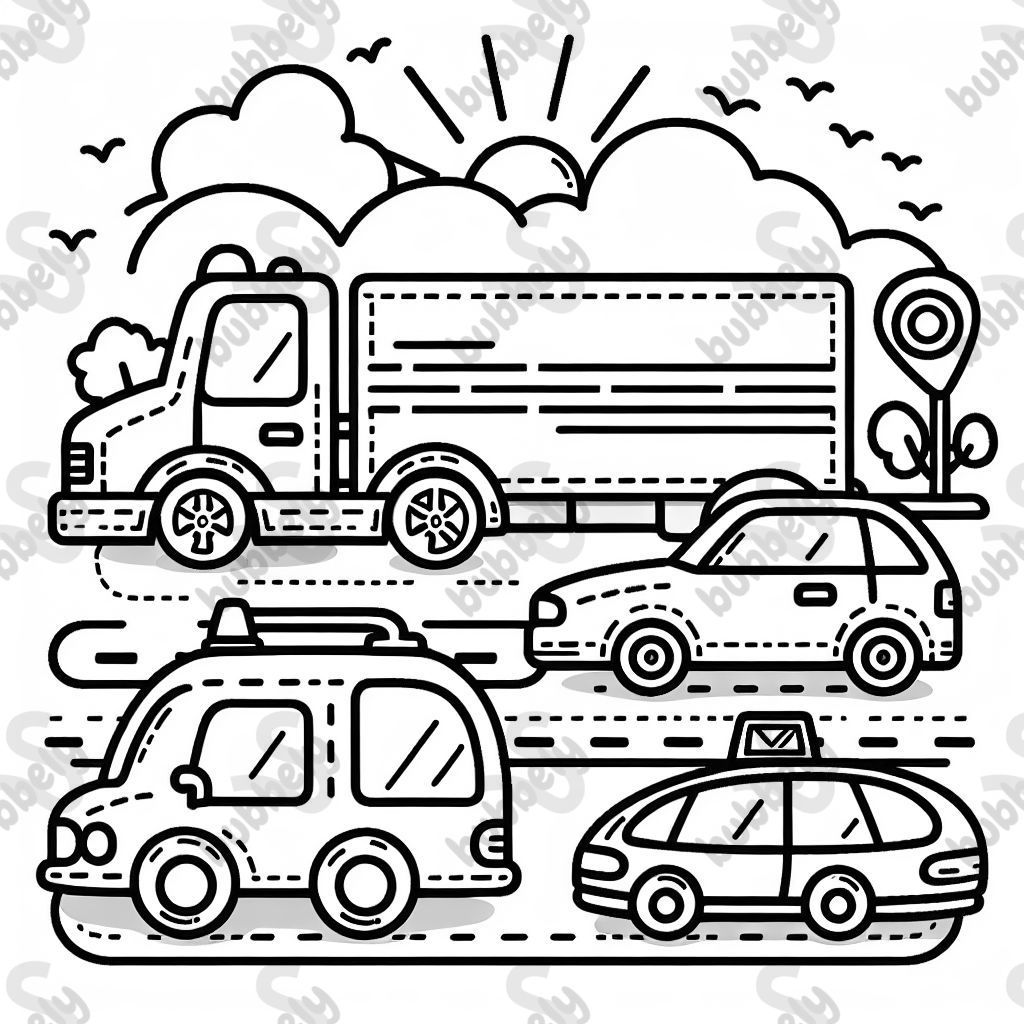 Una flota de coches Una flota de coches