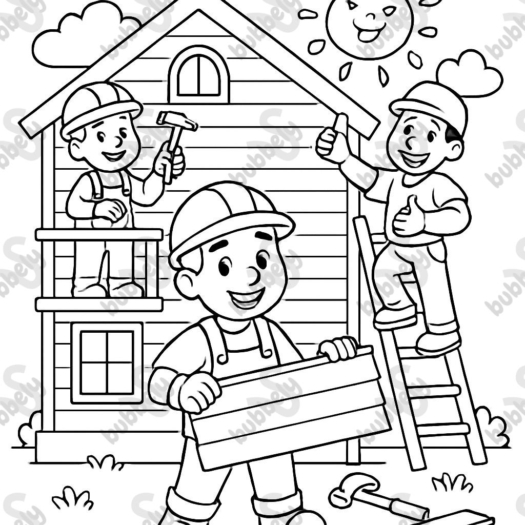 Une équipe installe des revêtements en vinyle sur une maison. Une équipe installe des revêtements en vinyle sur une maison.