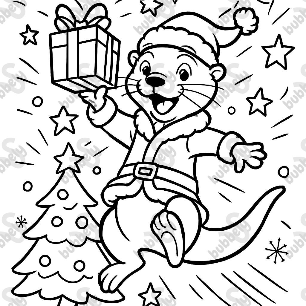 Otter at Christmas Otter at Christmas